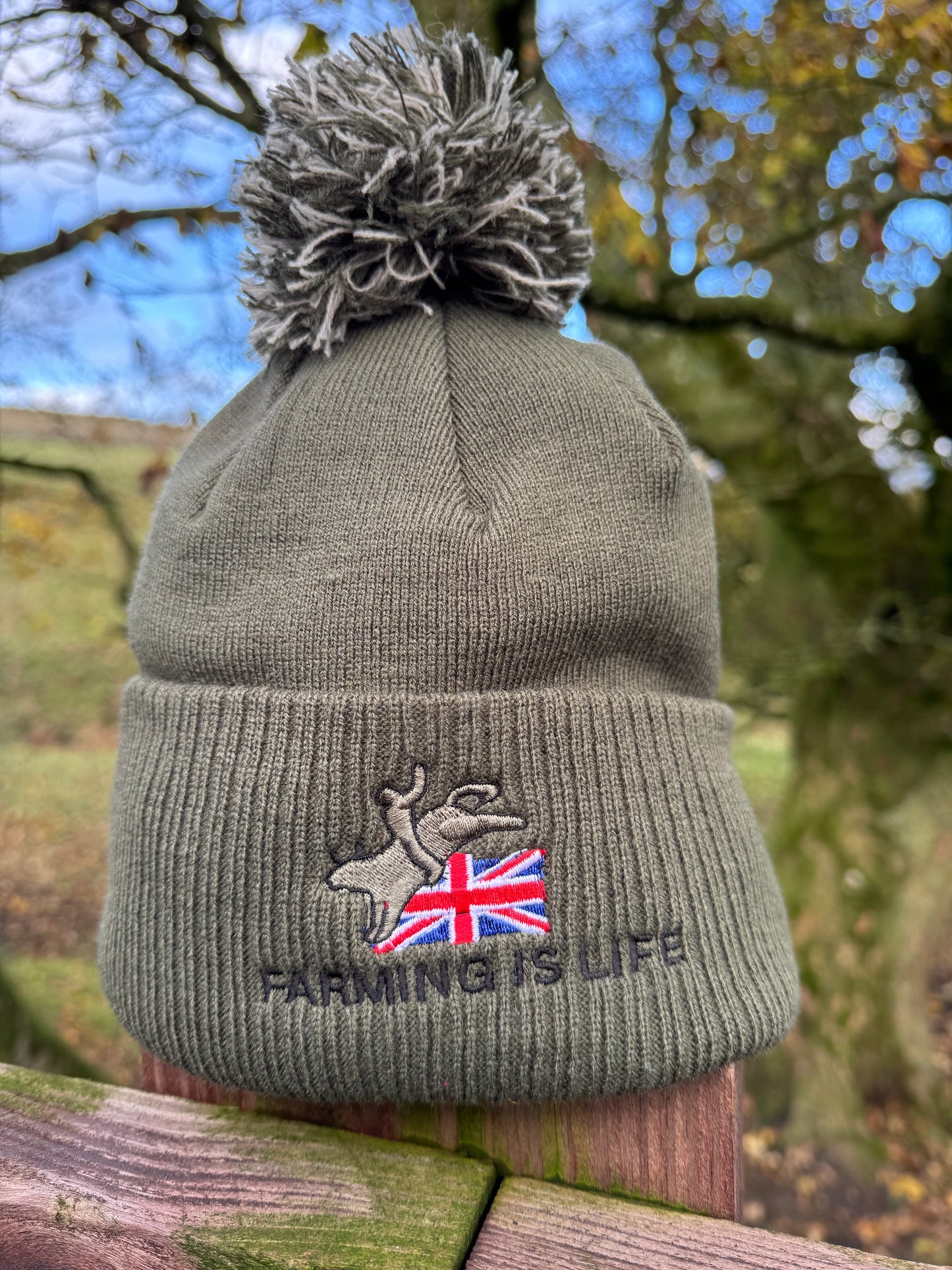 Farming is Life Pom Pom Hat