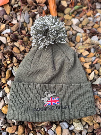 Farming is Life Pom Pom Hat