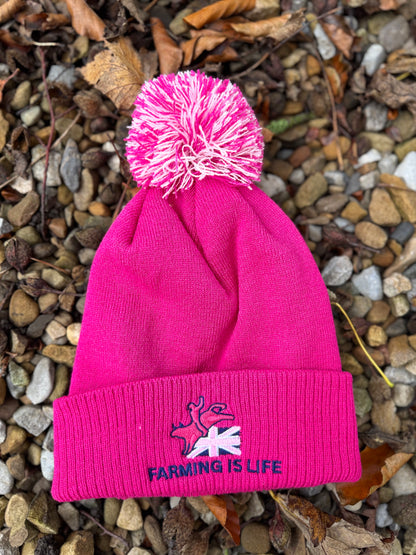 Farming is Life Pom Pom Hat