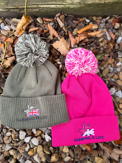Farming is Life Pom Pom Hat
